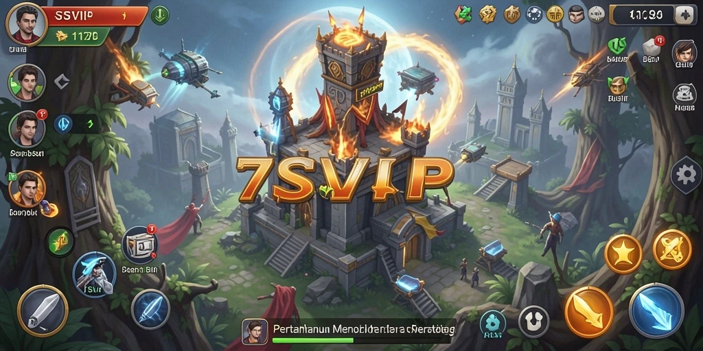 Tampilan gameplay menarik dalam 7SVIP Tower Defense.