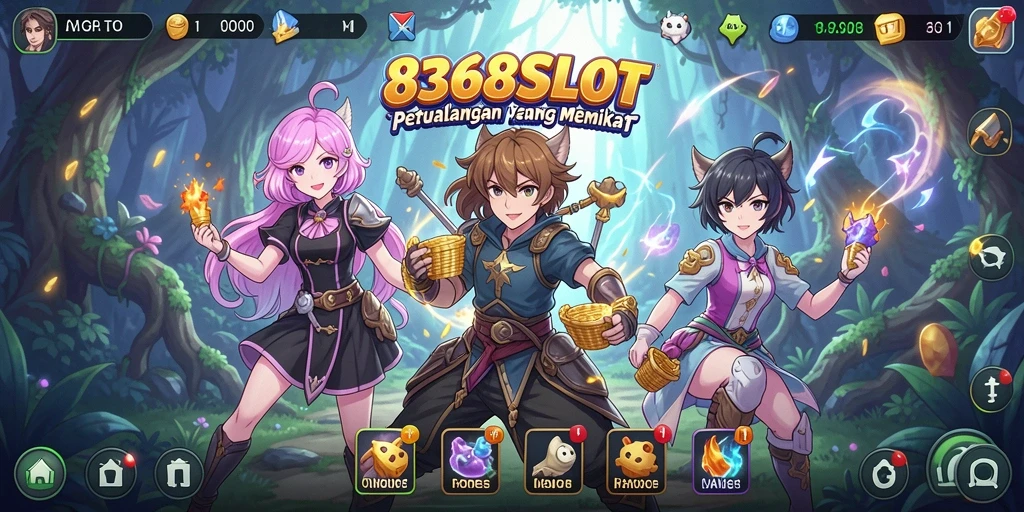 Screenshot utama menunjukkan karakter Anime beraksi dalam gameplay yang dinamis.