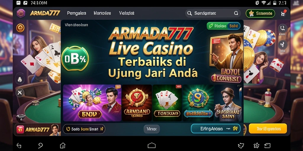 Tampilan menarik dari gameplay Live Casino di ARMADA777.