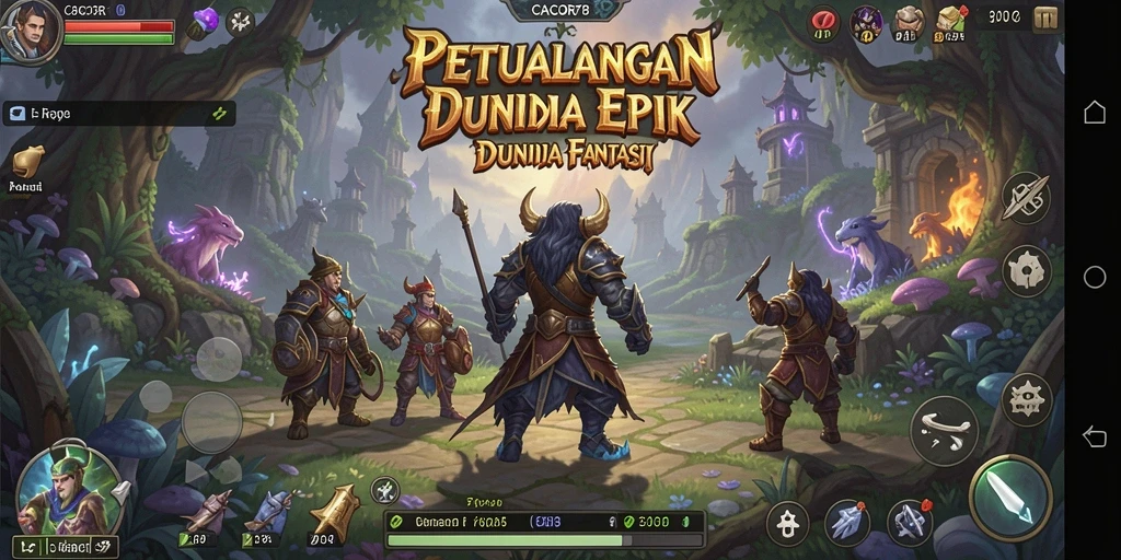 Screenshot gameplay CACOR78 menampilkan petualangan seru di dunia fantastis.