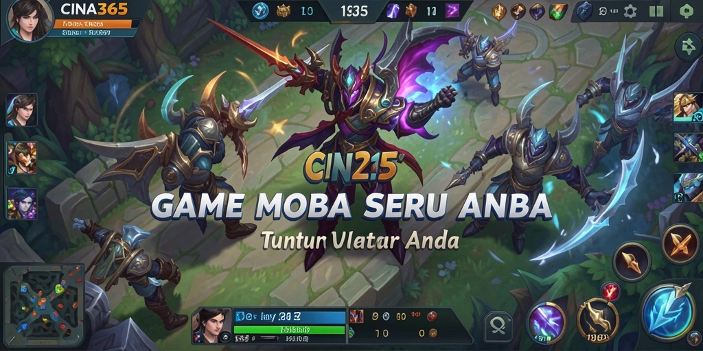 Tampak seru pertempuran MOBA dalam CINA365.