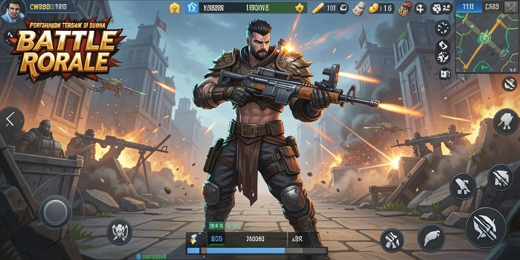 Tampilan menegangkan gameplay CW8888 saat bertempur di arena.