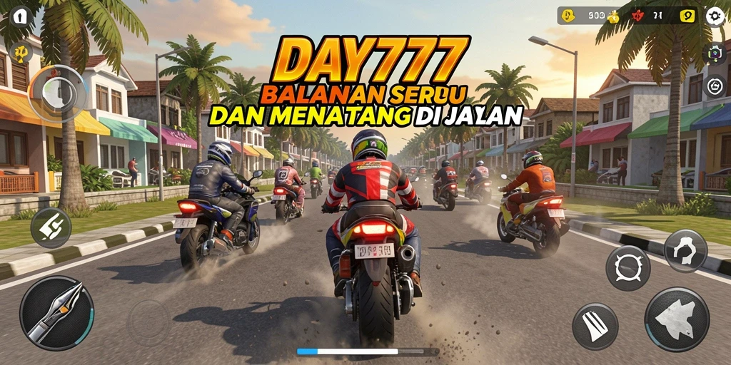 Gameplay DAY777 yang intens dan mendebarkan dalam balapan.