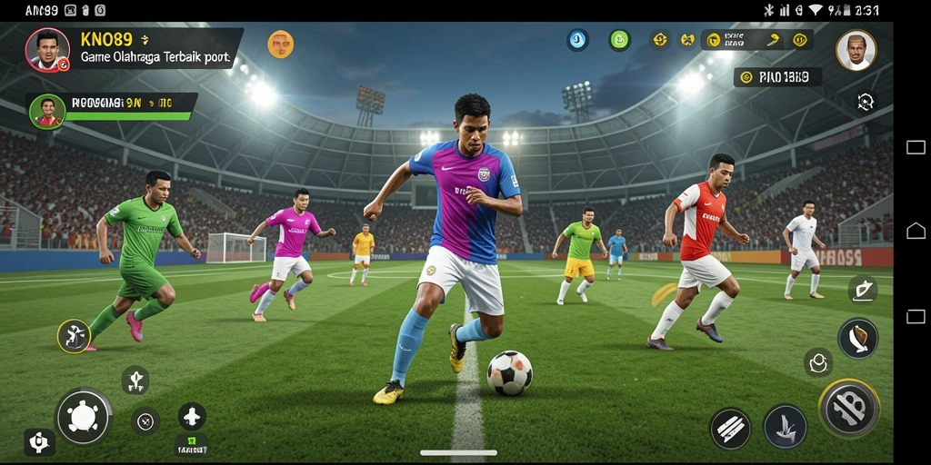 Gameplay KNO89 yang menarik dan penuh aksi olahraga.