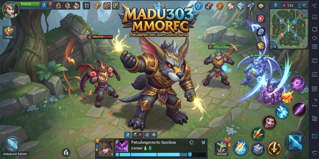 Tampilan gameplay MADU303 yang mengesankan dalam dunia MMORPG.