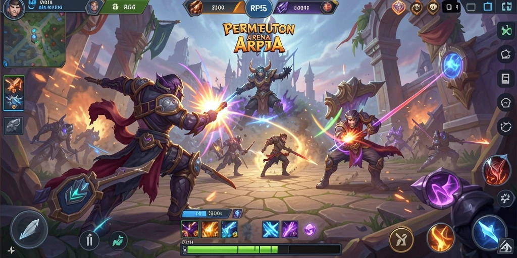 Tampilan adiktif dan strategi dalam gameplay MOBA RP55.
