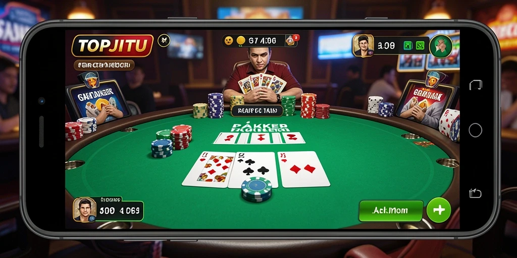 Screenshot gameplay menarik dari Poker di TOPJITU.